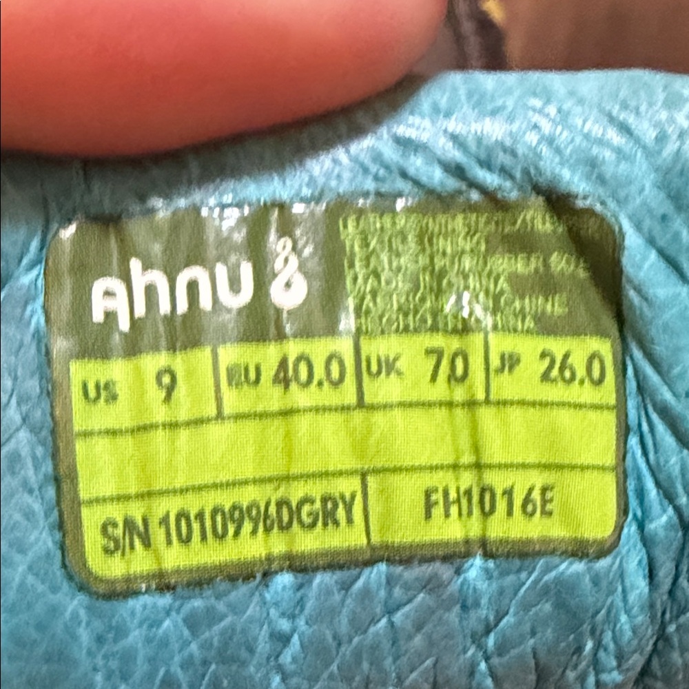 Ahnu Gray Hiking Boots with Teal and Yellow Accents - Picture 9 of 16